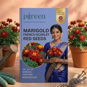 marigold french scarlet red seeds (10seeds)